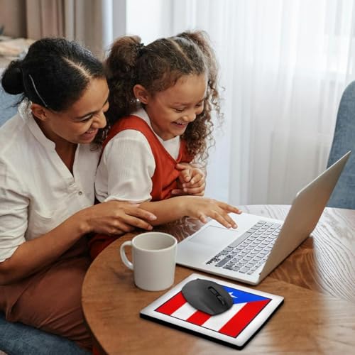 3dRose LLC 8 x 8 x 0.25 Inches Mouse Pad, Photo of Puerto Rico Flag Button (mp_98476_1) - Image 2