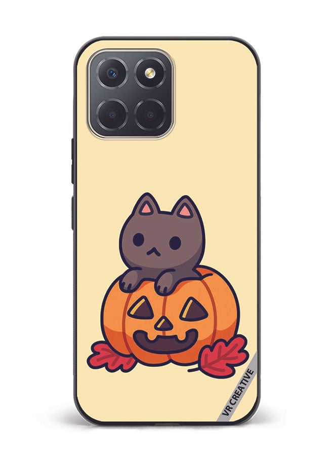 VR CREATIVE Protective Case Cover For Honor X6 Cat In A Pumpkin Design Multicolour - Image 1