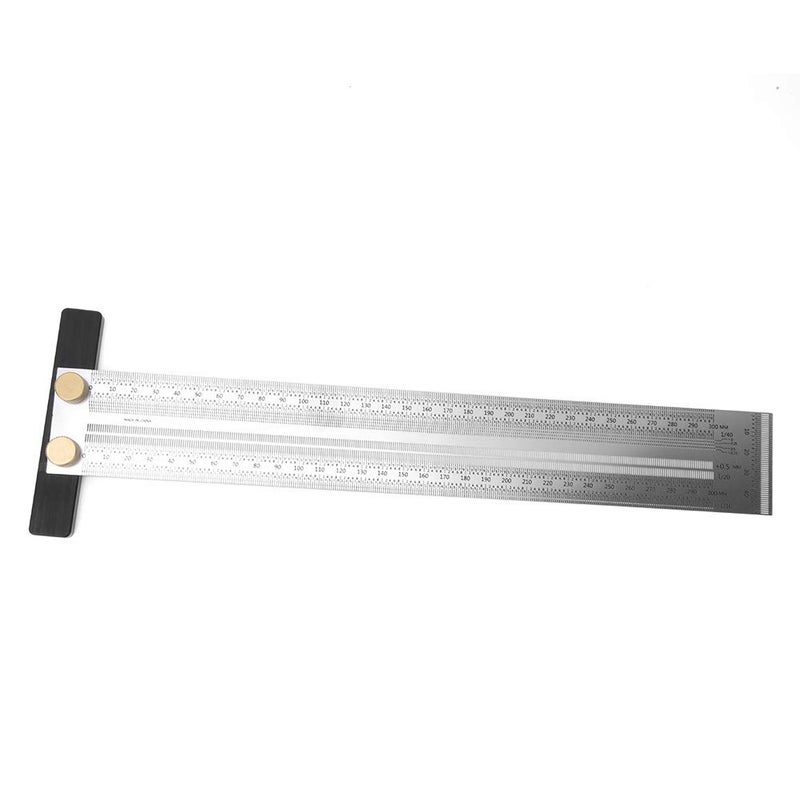 Stainless Steel T Type Hole Ruler 300mm Marking Ruler Type B Woodworking Measuring Tool - Image 2