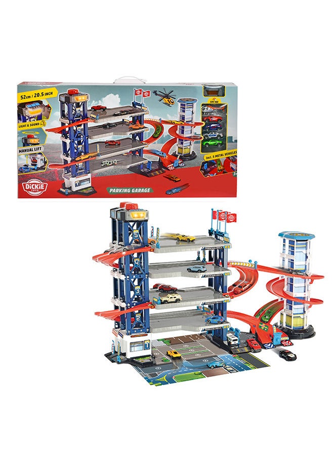 Dickie - Parking Garage With 5 Vehicles - Assorted - Image 1