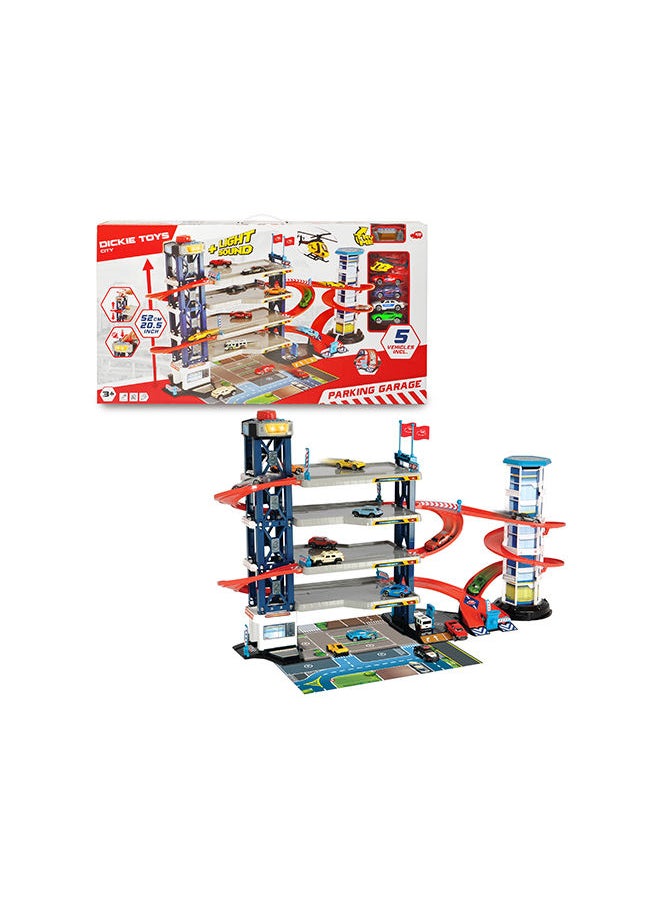Dickie - Parking Garage With 5 Vehicles - Assorted - Image 1
