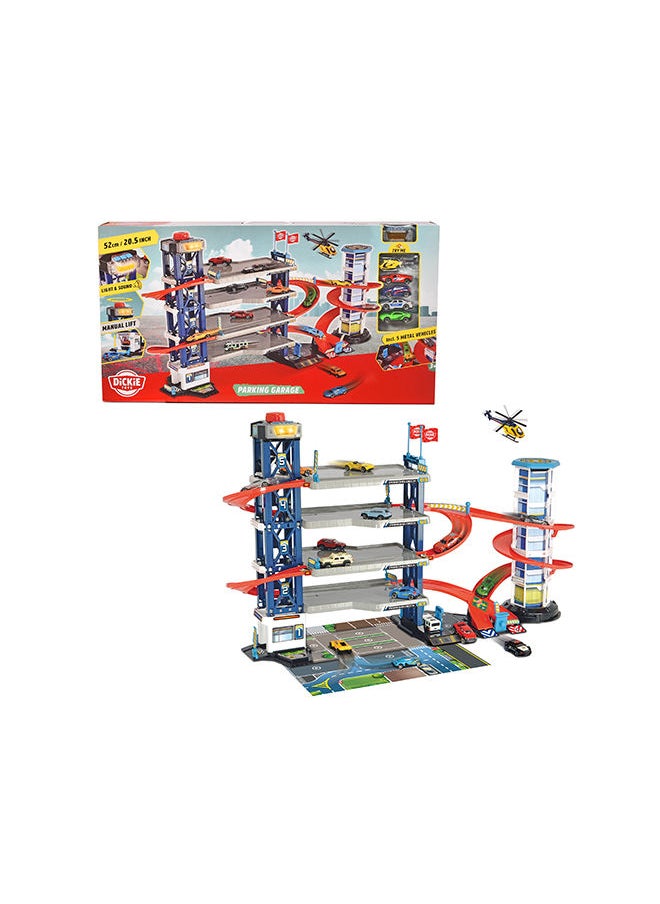 Dickie - Parking Garage With 5 Vehicles - Assorted - Image 1