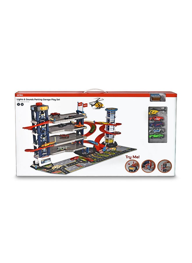 Dickie - Parking Garage With 5 Vehicles - Assorted - Image 1