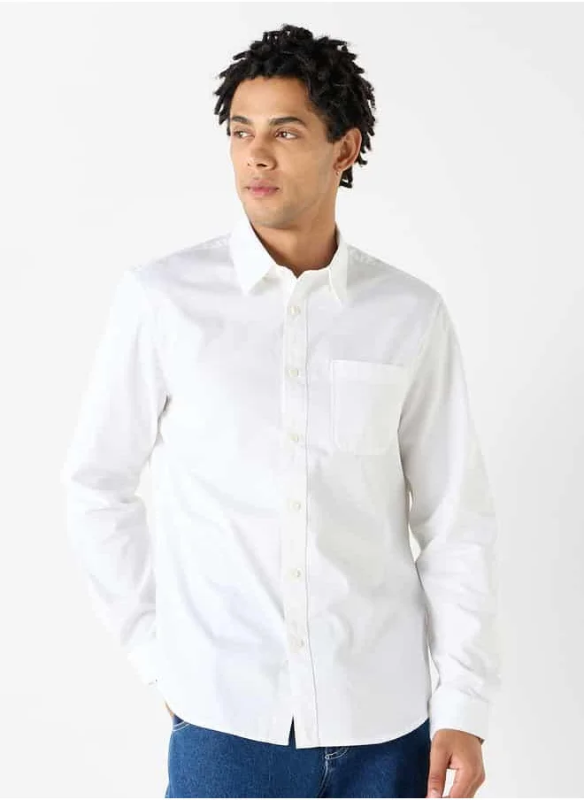 Lee Cooper Lee Cooper Regular Fit Shirt with Collar and Pocket