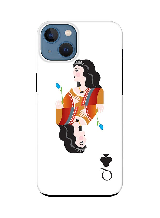 Stylizedd Tough Pro Case for iPhone 15 Plus Dual Layer Hybrid PC TPU Customized Mobile Cover Matte Finish Phone Case - Queen Of Clubs - Image 1