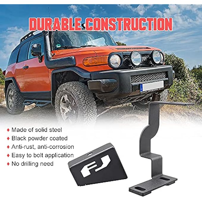 ريحني حامل ضوء غطاء محرك السيارة Fj Cowl Light Bracket، مصباح الخندق، حامل عمود، مصابيح LED Pods، مصباح القيادة، حامل التركيب المتوافق مع Toyota Fj Cruiser 2007-2014 - Image 2
