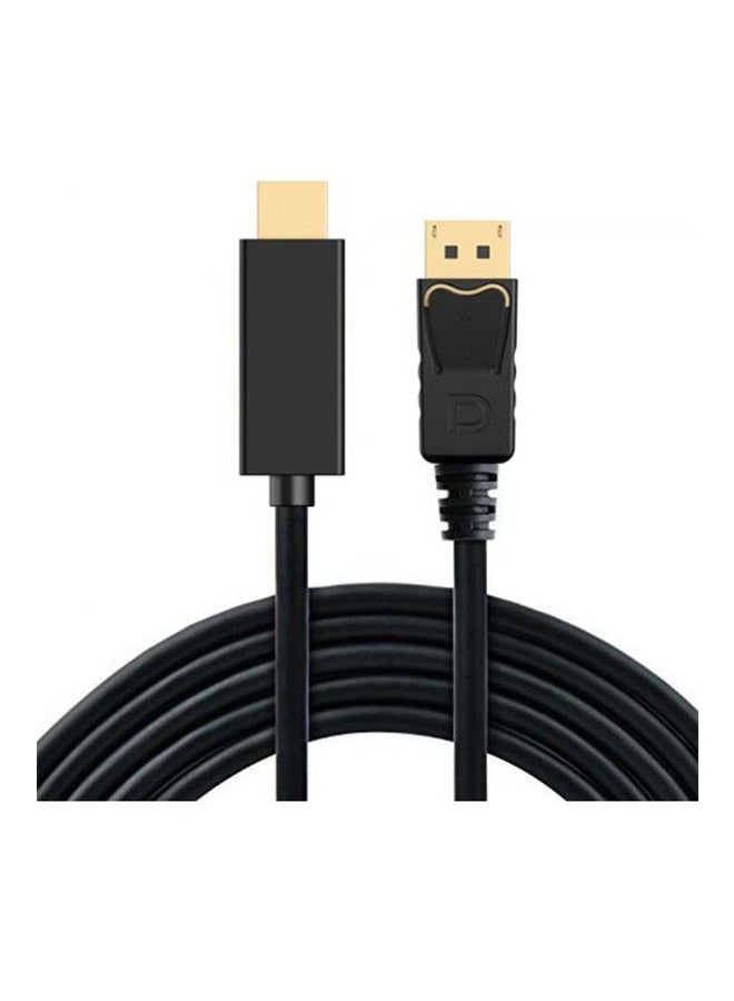 كابل موصل من منفذ شاشة إلى HDMI ذكر أسود - Image 1