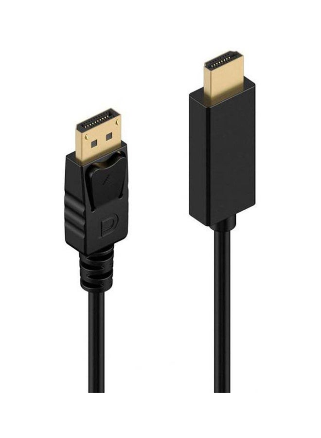 كابل موصل من منفذ شاشة إلى HDMI ذكر أسود - Image 2