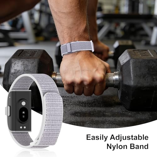 Vigamen Nylon Loop Sport Hume Band Replacement Strap Compatible with Hume Band,Adjustable Soft Wrist Bands for Women Men,Breathable Wristband for Hume Health Band Fitness Tracker,Sea Shell - Image 4