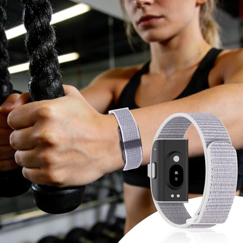 Vigamen Nylon Loop Sport Hume Band Replacement Strap Compatible with Hume Band,Adjustable Soft Wrist Bands for Women Men,Breathable Wristband for Hume Health Band Fitness Tracker,Sea Shell - Image 5