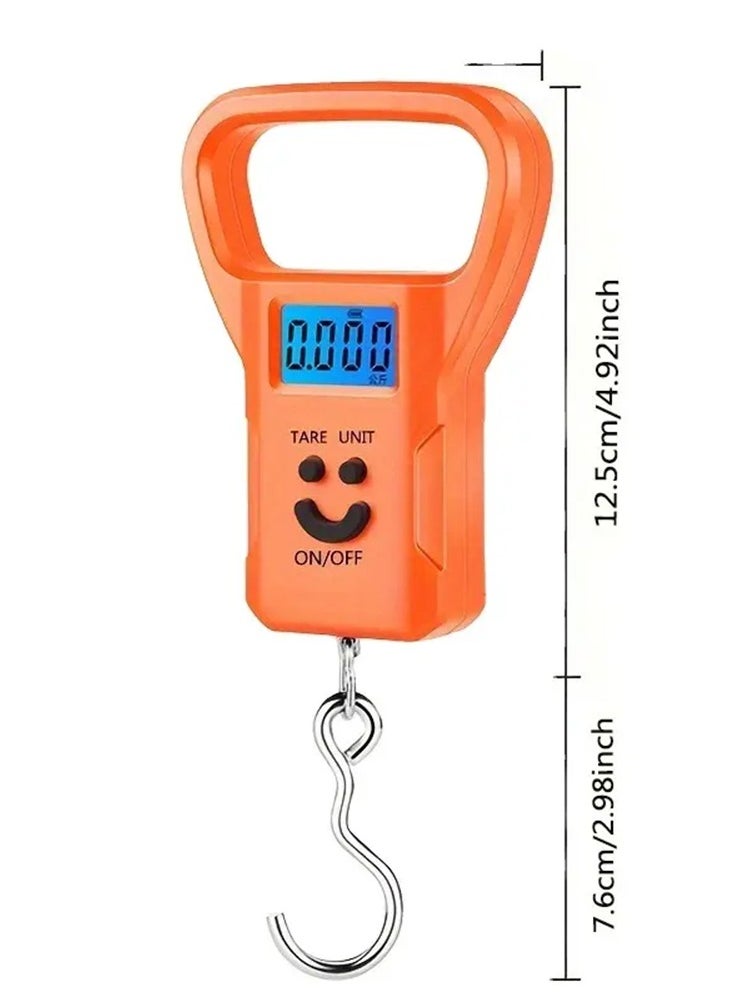 Generic Mini Hanging Scale Household Electronic Scale Cartoon smiley Face , Portable Luggage Scale , 30kg Weight Capacity, with Digital LCD Display and 3 Button for Simple Control, Lightweight Design for Measuring Baggage Weight Before Travel Suitable for Air Travel and Flights  - Image 3