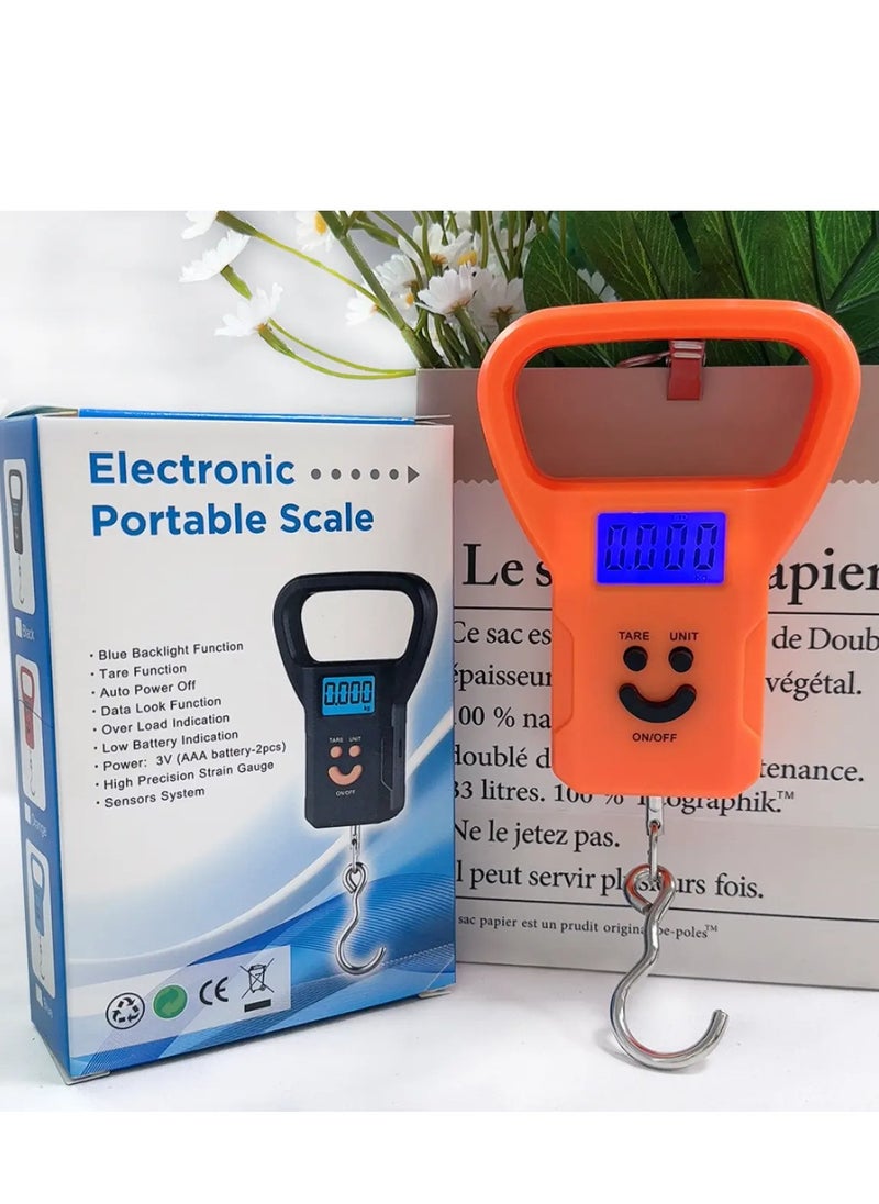 Generic Mini Hanging Scale Household Electronic Scale Cartoon smiley Face , Portable Luggage Scale , 30kg Weight Capacity, with Digital LCD Display and 3 Button for Simple Control, Lightweight Design for Measuring Baggage Weight Before Travel Suitable for Air Travel and Flights  - Image 5
