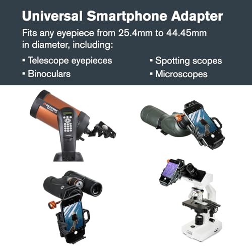 Celestron NexGO Universal Smartphone Adapter for Telescope Binoculars Spotting Scopes 2Axis Precision Alignment Capture Images Video Through Your Optics Compact and TravelFriendly - Image 3