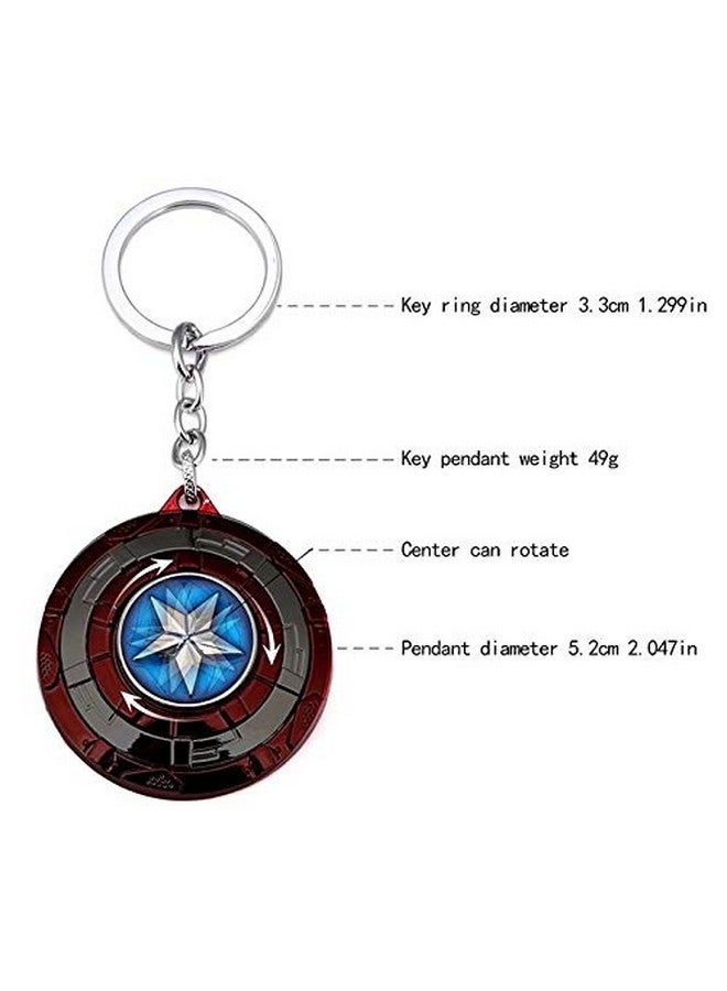 Trunkin C A | Patterned Rotating Shield | Silver Keychain 12CM - Image 4