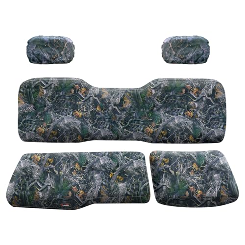 StarknightMT Full Back Seat Covers with Headrest Covers Compatible with Polaris Ranger 1000 XP 1000 20182027 HeavyDuty UTV Bench Seat Protectors Camouflage - Image 1