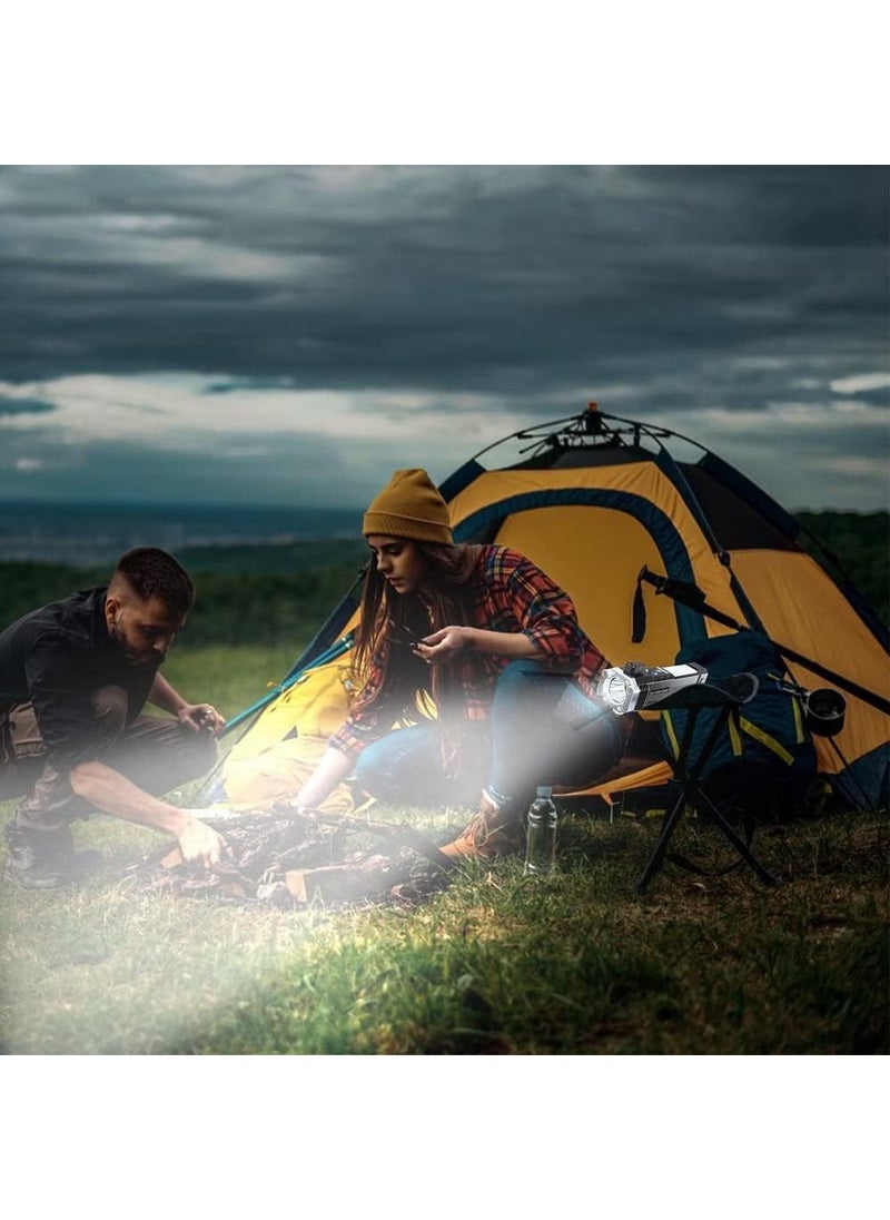 BM Ecom Traders BM Ecom Portable Rechargeable Torch LED Flashlight Long Distance Range with Power Bank Hammer Strong Magnets Window Glass Seat Belt Cutter 4 Modes for Car Camping Hiking Indoor Outdoor 3W Light  - Image 5