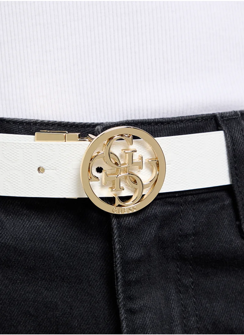 جس Logo Detailed None Allocated Hole  Belt