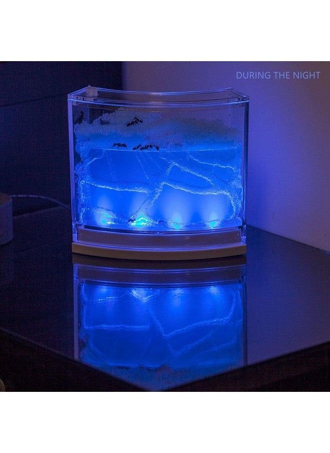 null - Ant Farm Habitat For Kids W/Led Light Great Educational & Science Kit With Nutrient Blue Gel, Observing Ants Create 3D Tunnels To Study Ants Behaviors & Ecosystem (Live Ants Not Included) - Image 1