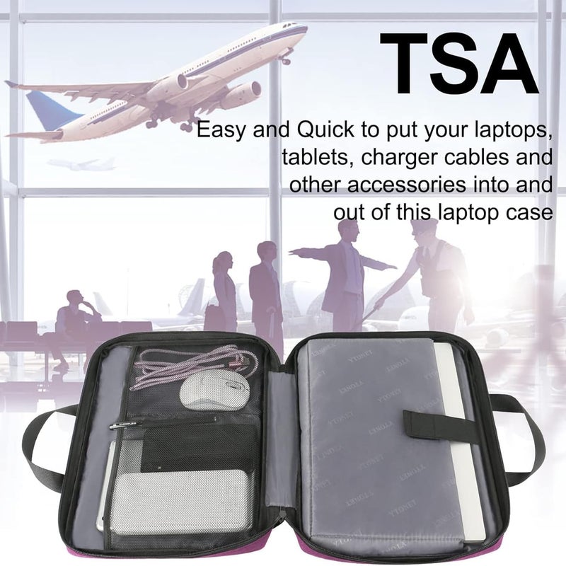 Ytonet Laptop Sleeve Case 15.6 Inch, Slim Water Resistant TSA Carrying Case with Handle, Protective Laptop Cover Compatible with HP Dell Lenovo Asus Notebooks, Gift for Women, Purple - Image 5