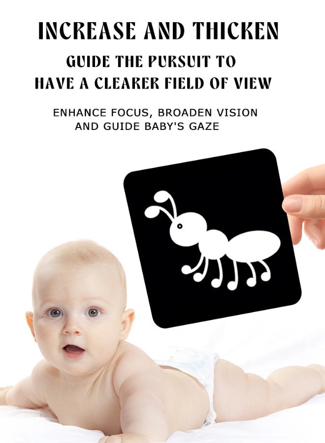 4 Sets High Contrast Flash Cards Baby Visual Stimulation Cards, 80 Pcs 160 Page Black White Colorful Baby Flashcards Newborn Toys for Infants Visual Stimulation Brain Sensory Development & Parent-Child Interaction - Image 5