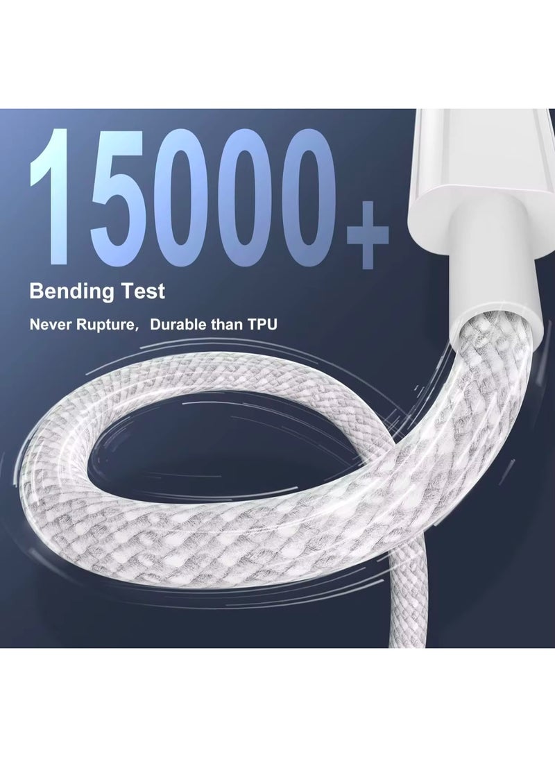 زيد كيبل شاحن تايب سي مقاوم للقطع يدعم الشحن السريع 1 متر من usb-c الى usb-c بسرعة 60w متوافقة مع ايفون 15وايفون 16 وهواوي وسامسونج وجميع اجهزة دات مدخل تايب سي - Image 3
