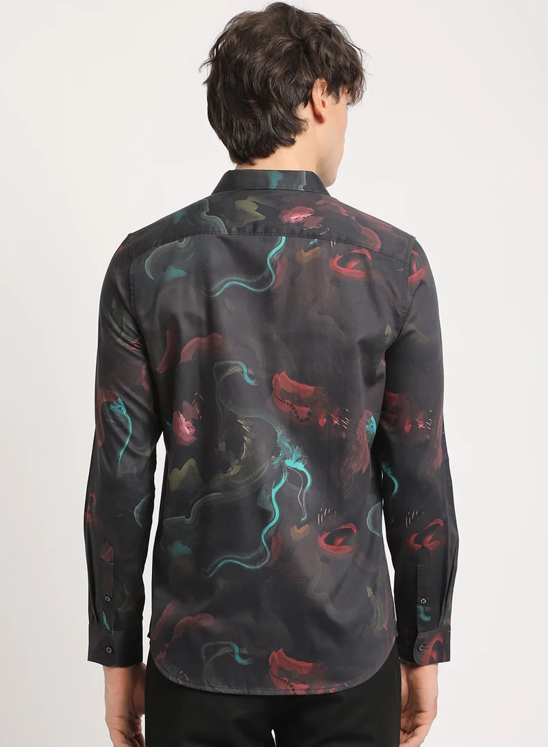 THE BEAR HOUSE Cotton Shirt for Men | Slim Fit, Long Sleeve, Casual & Formal Wear | Soft, Breathable Fabric for Office, Everyday, & All-Season Use in Classic & Trendy