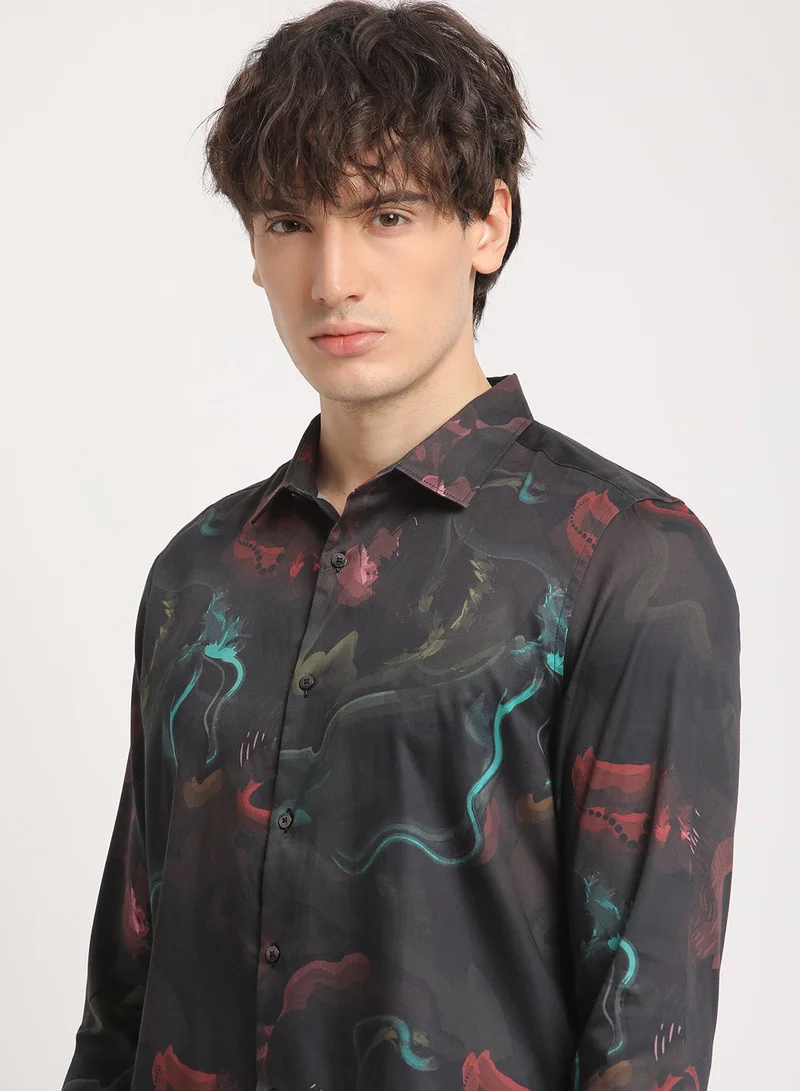 THE BEAR HOUSE Cotton Shirt for Men | Slim Fit, Long Sleeve, Casual & Formal Wear | Soft, Breathable Fabric for Office, Everyday, & All-Season Use in Classic & Trendy