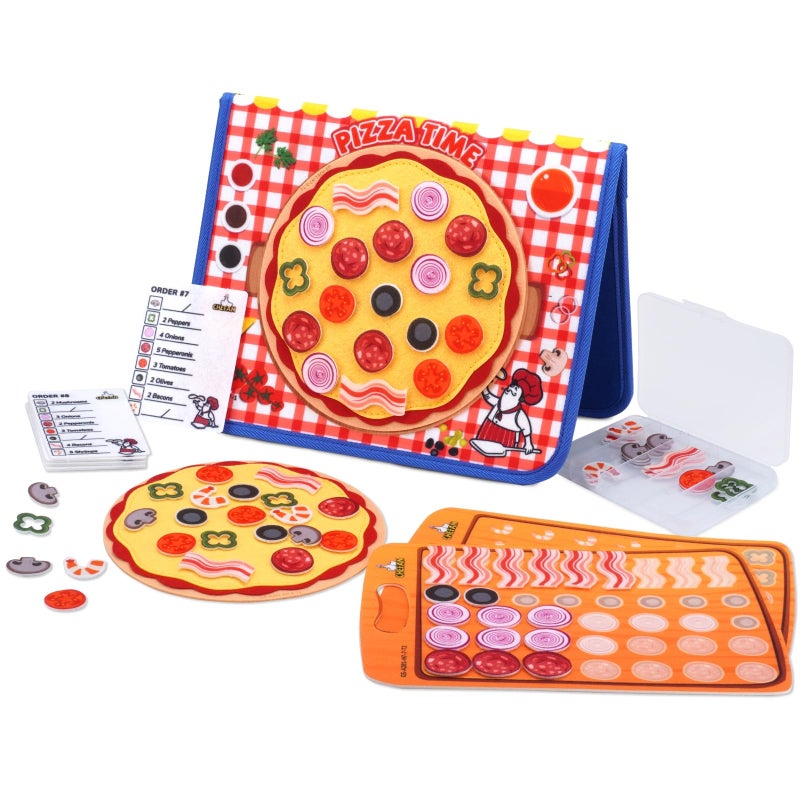 CHEFAN Pizza Counting Felt Board for Toddlers Number Learning Toys Make Pizza Time for Vegetables Preschool Math Games Manipulatives for Preschool - Image 3