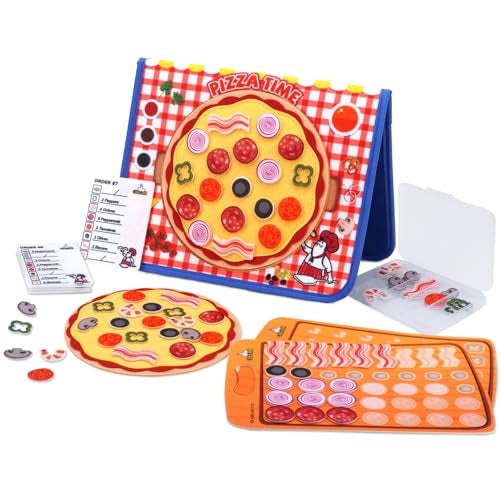 CHEFAN Pizza Counting Felt Board for Toddlers Number Learning Toys Make Pizza Time for Vegetables Preschool Math Games Manipulatives for Preschool - Image 1