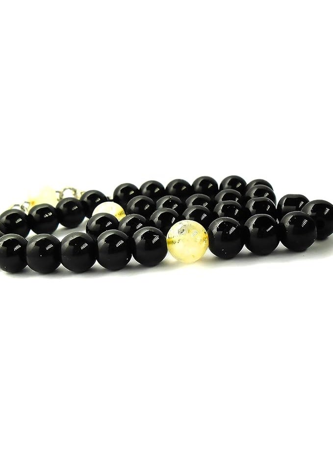 Handmade Rosary – A Unique Combination of Agate Stones with Natural Yellow Citrine Stone for Daily Meditation, Prayer, Positivity & Peace – Perfect Gift for Any Occasion - Image 3