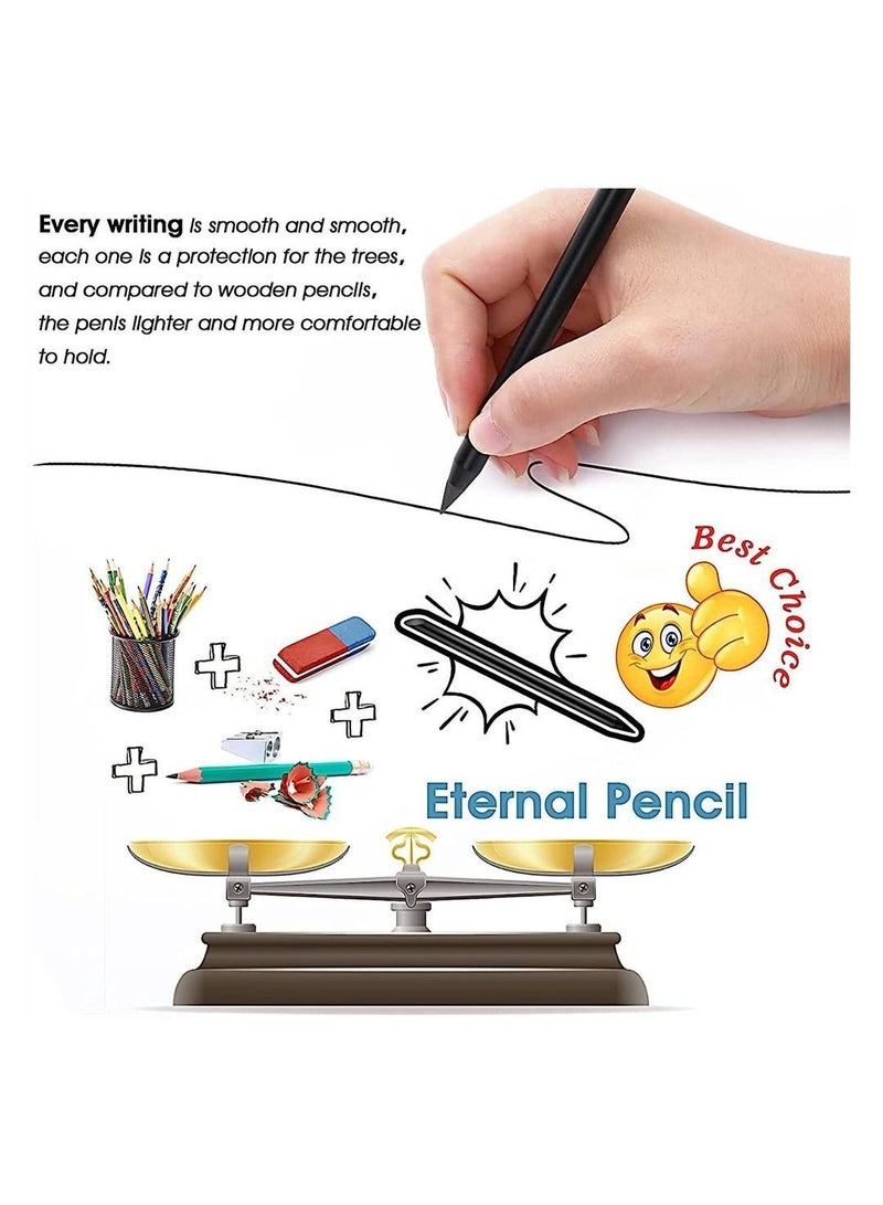 Y&D 3pcs Metal Inkless Pencil, Reusable Everlasting Pencil with 3 Replaceable Nibs, Infinity Metallic for Drawing Drafting Writing School Home Office Supplies  - Image 4