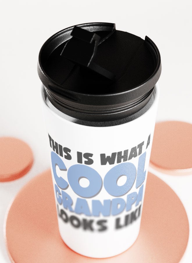 LIT White Tumbler  Cool Grandpa Travel Tumbler Cool Grandfather Quote Grandpa Gift - Image 5