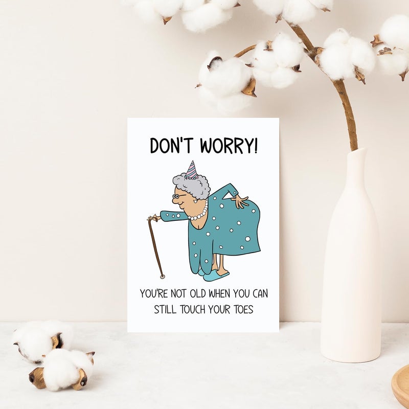 COLINHELIN Rude Birthday Card Friendship Card for Woman, Funny Getting Older Card for Friends Bestie Family Wife, Gag 50th 60th 70th 80th 90th Birthday Gift Mom Grandma, Happy Birthday Card Old Age Women - Image 3