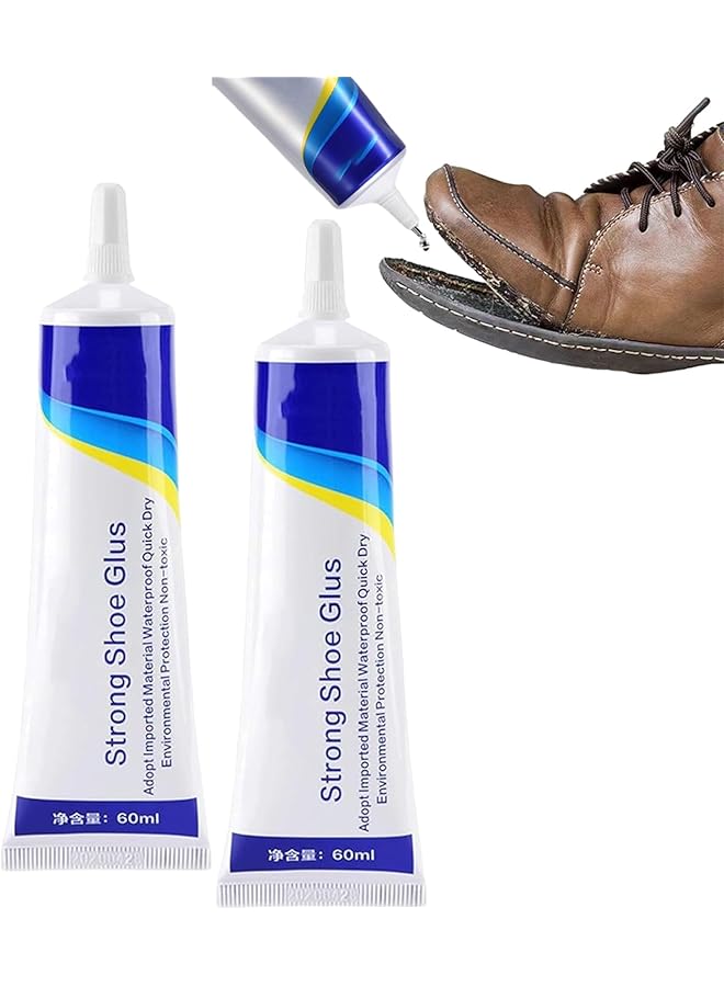 erorex Shoe Repair Adhesive Waterproof Quick Dry Super Strong Shoe Glue Multi Purpose Strong Adhesive Glue Waterproof Clear Shoe Repair Glue For Sneakers Hiking Shoes Boots Sandal 2 Pcs - Image 1