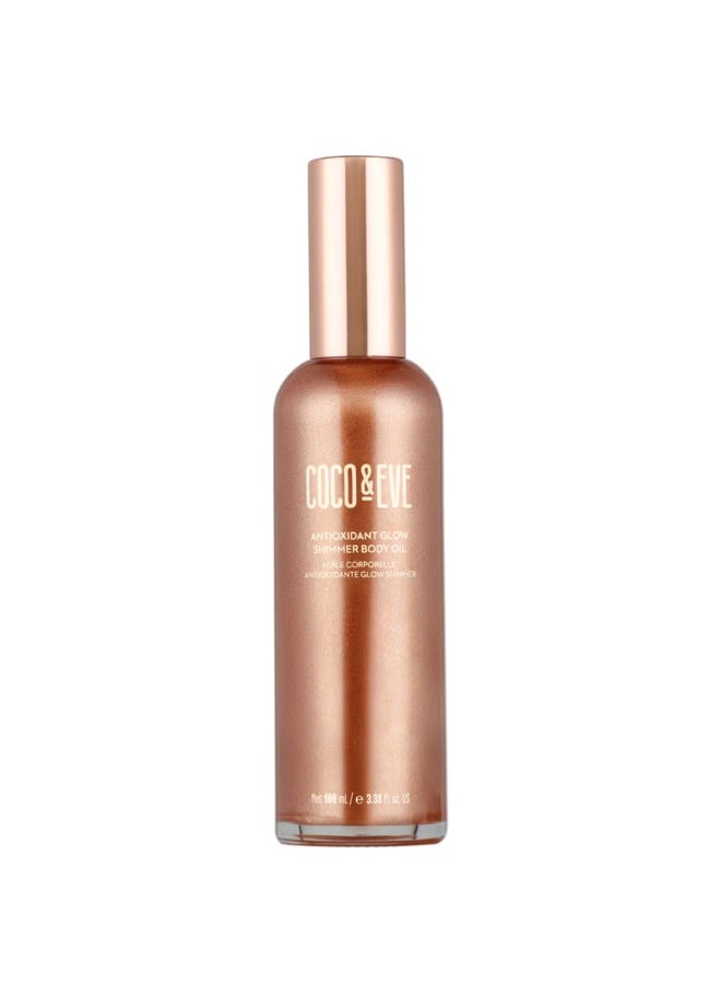 Coco & Eve Antioxidant Glow Shimmer Body Oil 100ml - Image 1