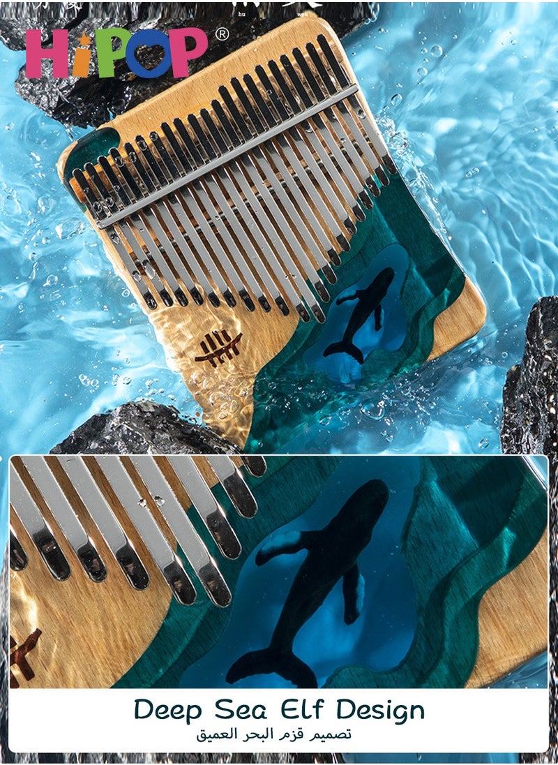HIPOP Thumb Piano Toys, Portable Musical Instruments 21 Keys Kalimba with Resin Casting for Kids and Adults  - Image 3