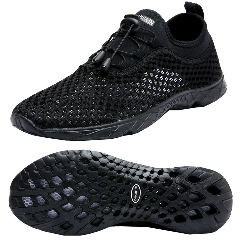 Zhuanglin Women's Quick Drying Aqua Water Shoes,Black,9 B(M) US - Image 1