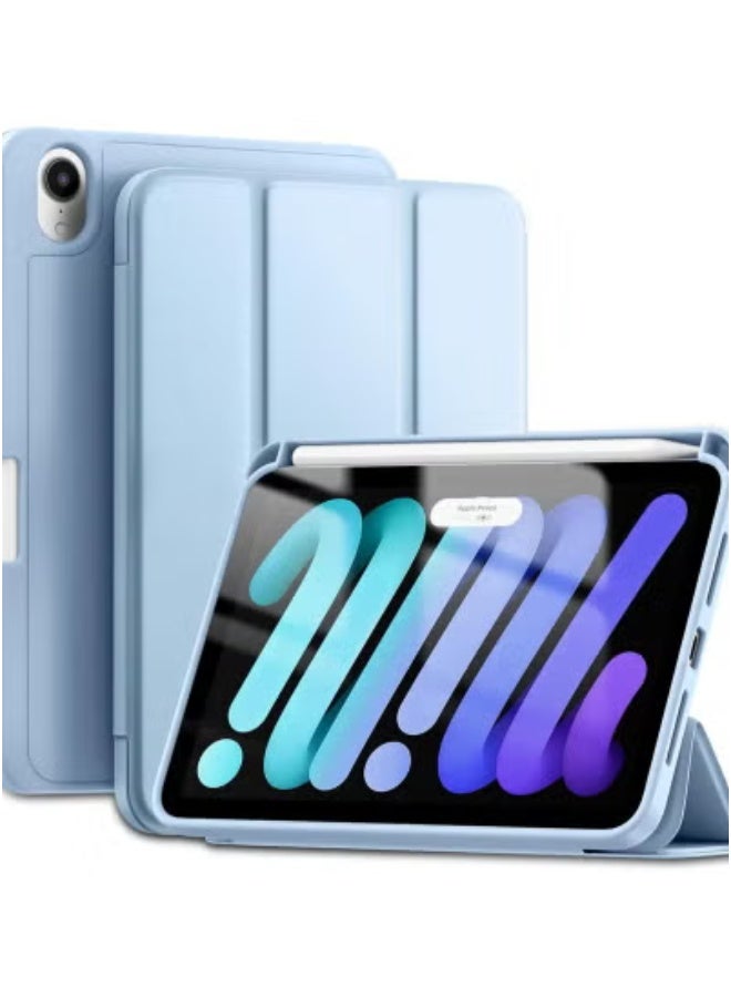 JAJEEK iPad Mini 7 Case 2024 (A17 Pro) for iPad Mini 7th/6th Gen 8.3 Inch – Slim Lightweight Trifold Smart Cover with Pencil Holder – Soft TPU Shockproof Back – Auto Sleep/Wake – Sky Blue Protective Case for iPad Mini 2024/2021 - Image 1