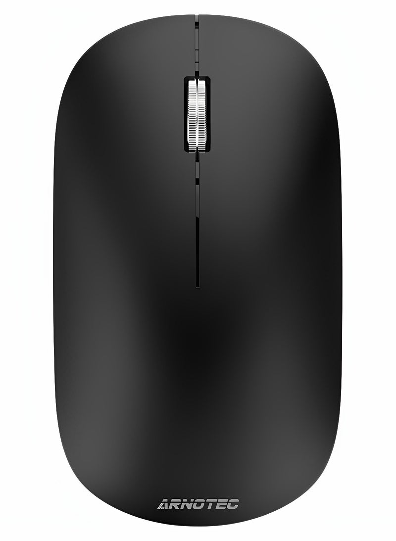 ARNOTEC Wireless Mouse Bluetooth & 2.4G Dual Mode, Type-C Rechargeable Ergonomic Mouse with Silent Clicks, Metal Scroll Wheel, 3 DPI Levels, Portable & Lightweight, for Laptop/Tablet/PC/iOS/Android  - Image 2