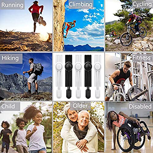 AIXMEET 5 Pairs Pure black shoe laces tieless, No Tie Shoe Laces for adults, Shoe Strings for Sneakers, elastic laces for Kids and Adult, One Size Fits All, shoelaces no tie - Image 4