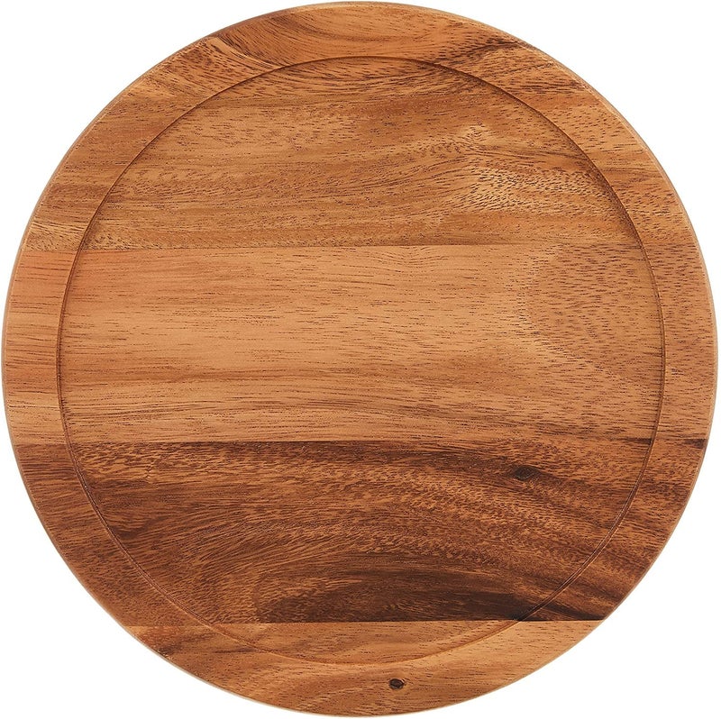 Lipper International Acacia Wood 10" Kitchen Turntable - Image 1