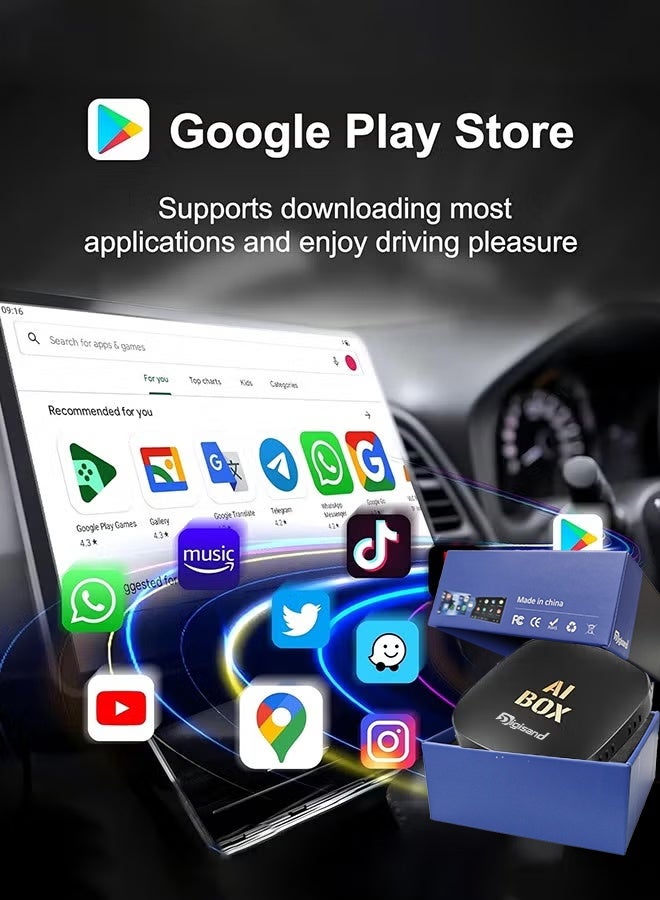 Digisand Wireless CarPlay Adapter Supports YouTube, Netflix & More Wired CarPlay to Wireless Dongle, AI Box CarPlay 2 in 1 Wireless AI Box Plug & Play - Image 5