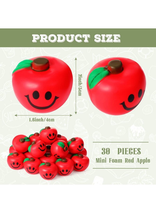 جيريفي 30 قطعة من ألعاب كرة ضغط الفاكهة، كرات ضغط الفاكهة وابتسامة الفاكهة، ألعاب تخفيف التوتر من الفوم الناعم، كرات ضغط إسفنجية ناعمة لتمرين الأصابع وتخفيف التوتر والقلق، مستلزمات الحفلات (أحمر) - Image 2