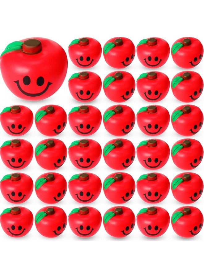 جيريفي 30 قطعة من ألعاب كرة ضغط الفاكهة، كرات ضغط الفاكهة وابتسامة الفاكهة، ألعاب تخفيف التوتر من الفوم الناعم، كرات ضغط إسفنجية ناعمة لتمرين الأصابع وتخفيف التوتر والقلق، مستلزمات الحفلات (أحمر) - Image 1