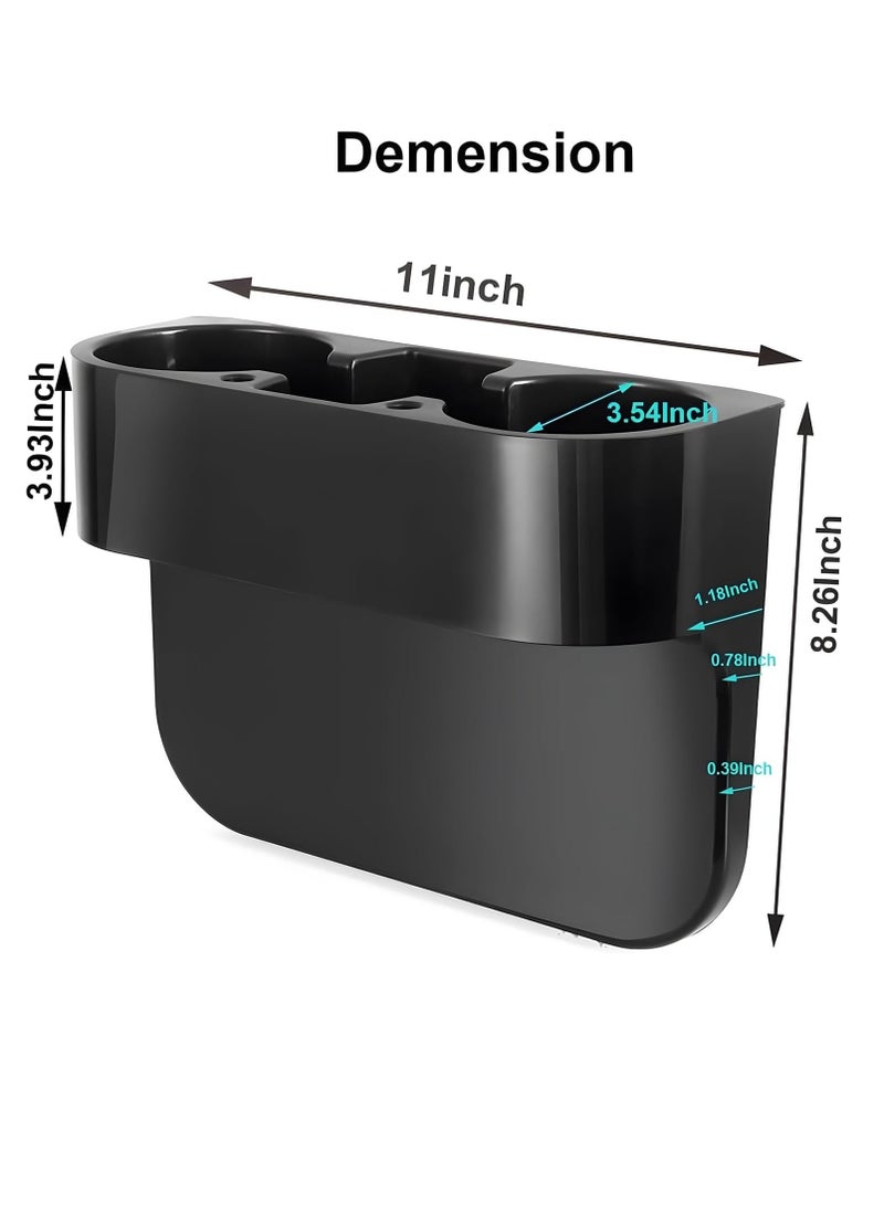 Festive Gallery 2Pcs Car Cup Holder Cup Holder for Car Seat Cup Holder for Car Multifunctional Portable Console Side Pocket Car Seat Gap Filler Organizer Vehicle Seat Cup Cell Phone Drink Holder Storage Box  - Image 2