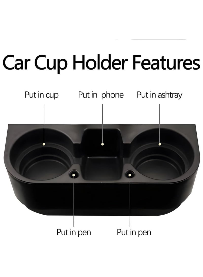 Festive Gallery 2Pcs Car Cup Holder Cup Holder for Car Seat Cup Holder for Car Multifunctional Portable Console Side Pocket Car Seat Gap Filler Organizer Vehicle Seat Cup Cell Phone Drink Holder Storage Box  - Image 3