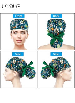 Unique Bouffant Cap - Button Puffy Cap - Adjustable Puffy Cap  - Image 3