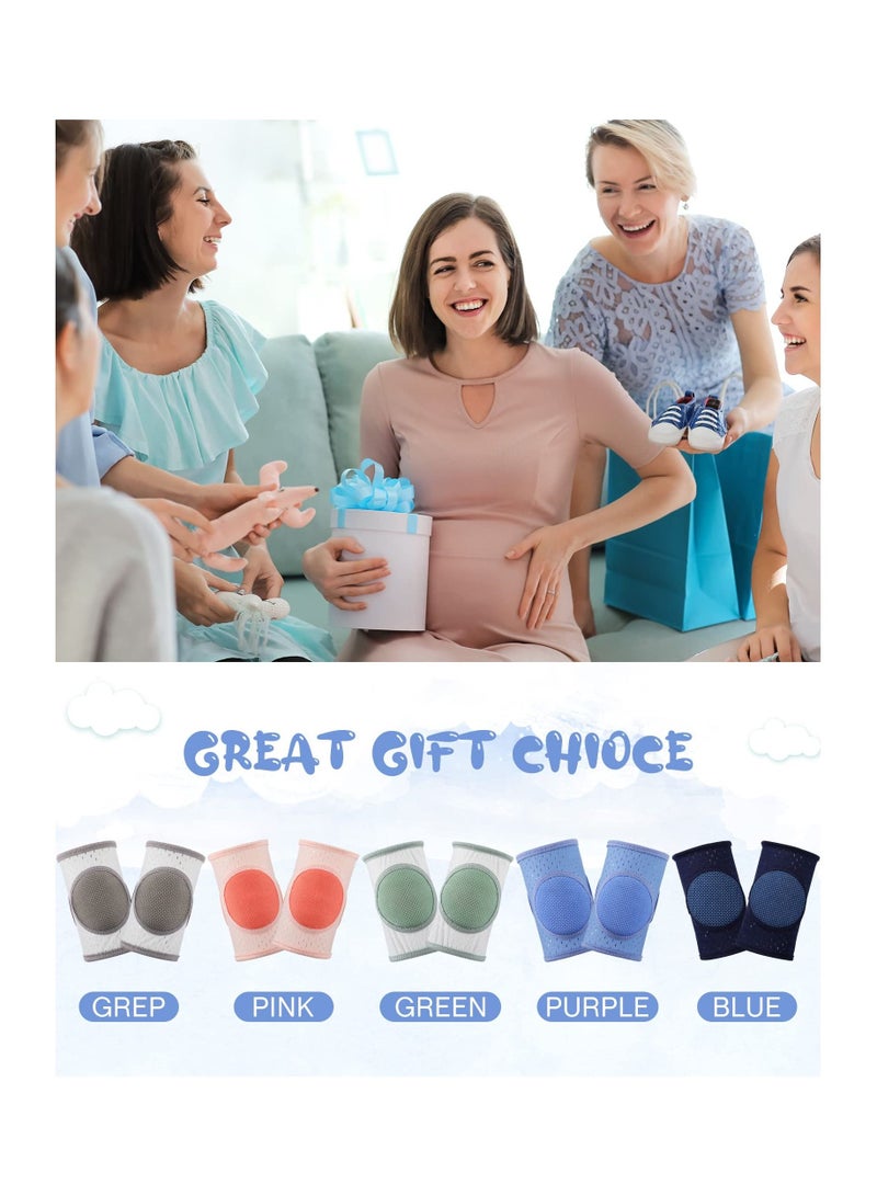 Y&D Baby Knee Pads for Crawling Baby, Adjustable Protector Toddler Boy Girls' Leg Warmers Kid, 5 Pairs - Image 4