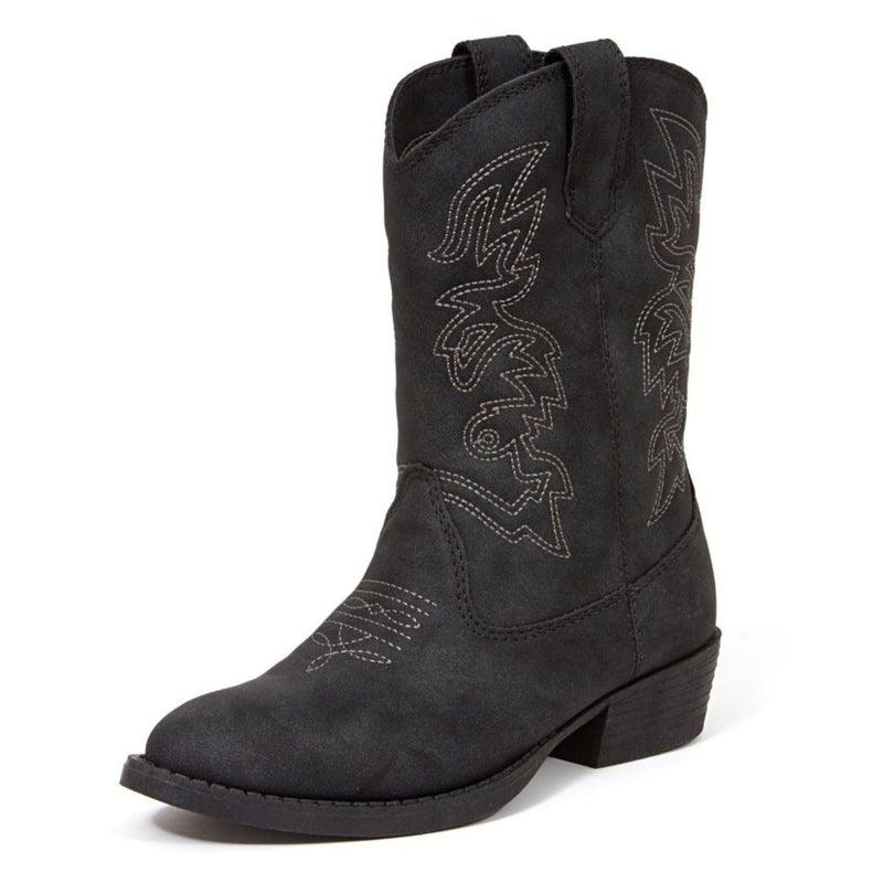 Deer Stags boys Western Boot Dark Grey 3 Big Kid US