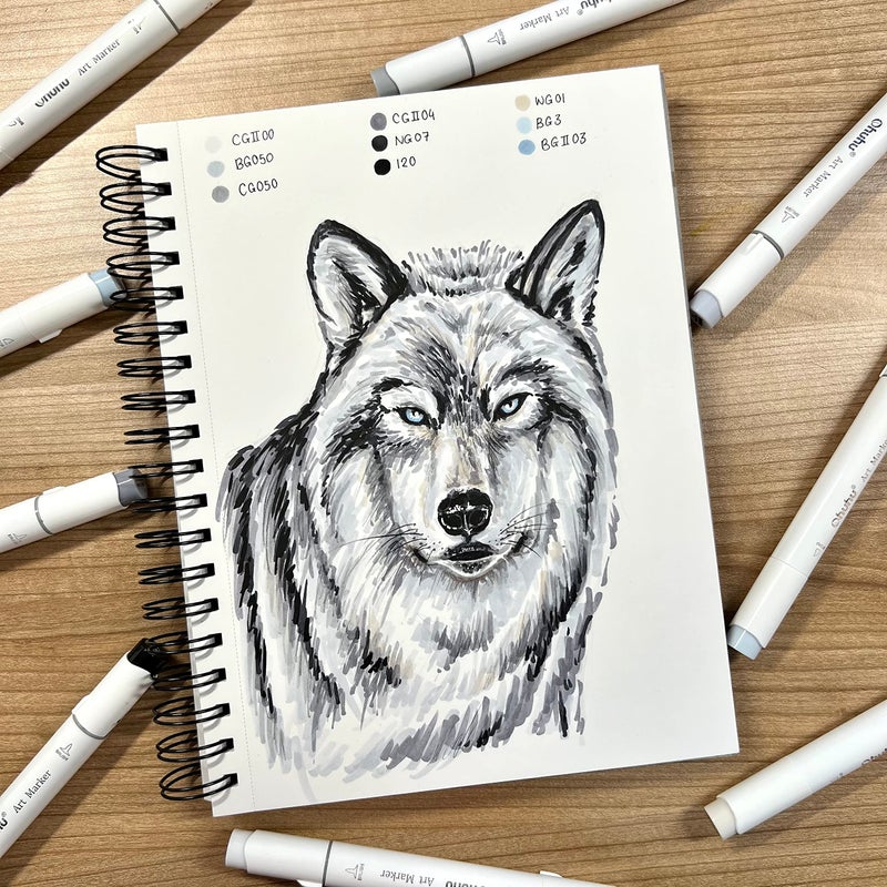 Ohuhu Grayscale Alcohol Markers Brush Tip- Double Tipped Alcohol Based Art Marker Set for Artist Adults Coloring Illustration Shading Layering- 36 Grey-tone Colors- Chisel& Brush- Honolulu- Refillable - Image 4